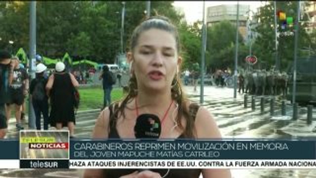 Chile: carabineros reprimen movilización en memoria de Matías Catrileo