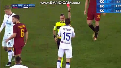 Marten de Roon Red Card HD - Roma 0-2 Atalanta Bergamo 06.01.2018