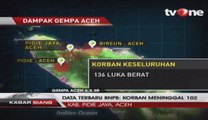 Data Terbaru BNPB Korban Gempa Pidie Aceh, 102 Meninggal