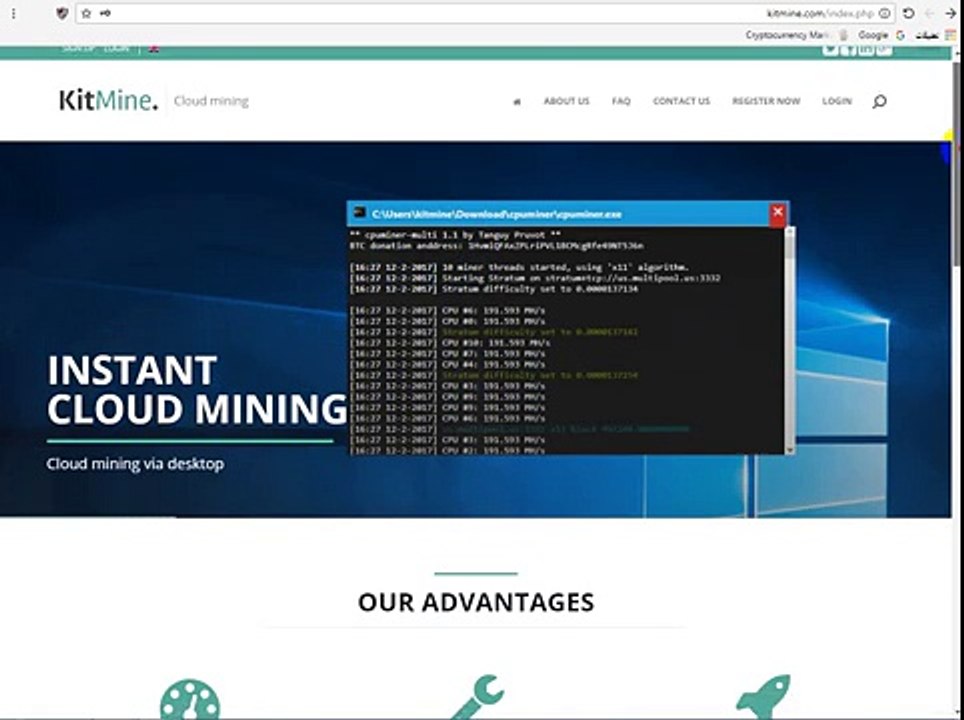 موقع جديد يعطي1MHهديه مجانا للتعدين والسحب بدون ايداع (kitmine) موقع ربح مضمون