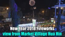 New Year 2018 Fireworks, view from Market Village Hua Hin