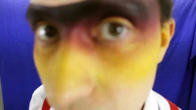 Face painting on fire juggler - Hestia Fire Dance