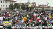 Cientos marchan en apoyo al gobierno del presidente Rouhaní