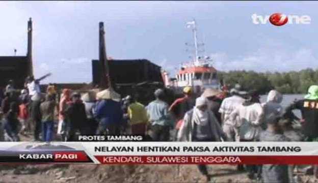 Ratusan Nelayan Hentikan Aktivitas Pertambangan