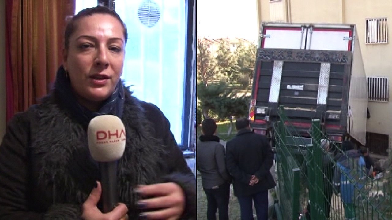 Freni boşalan Tır beş katlı binaya çarptı