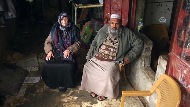 Filistin genelinde etkili olan sağanak yağış sebebiyle Gazze'de bazı evleri su bastı