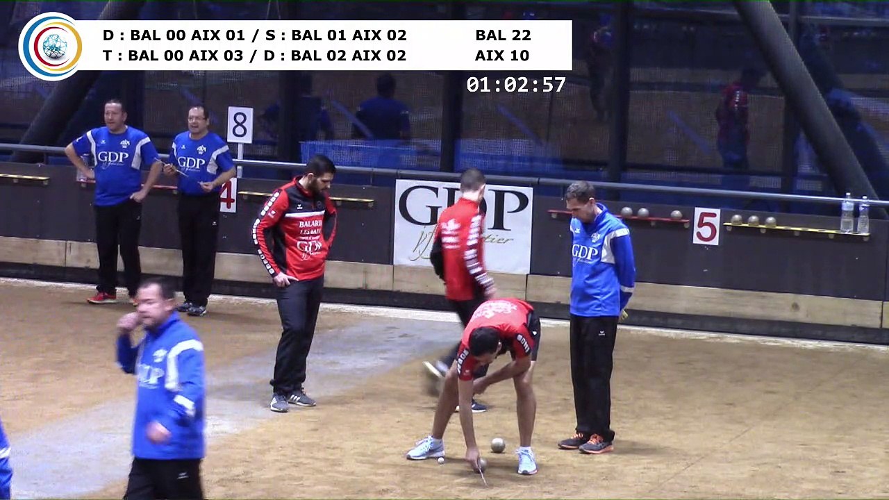 Quatrième tour, jeu traditionnel, Club Elite Masculin, J8, Balaruc-les-Bains contre Aix-les-Bains, janvier 2018