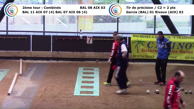 Second tour, premier tir de précision, Club Elite Masculin, J8, Balaruc-les-Bains contre Aix-les-Bains, janvier 2018