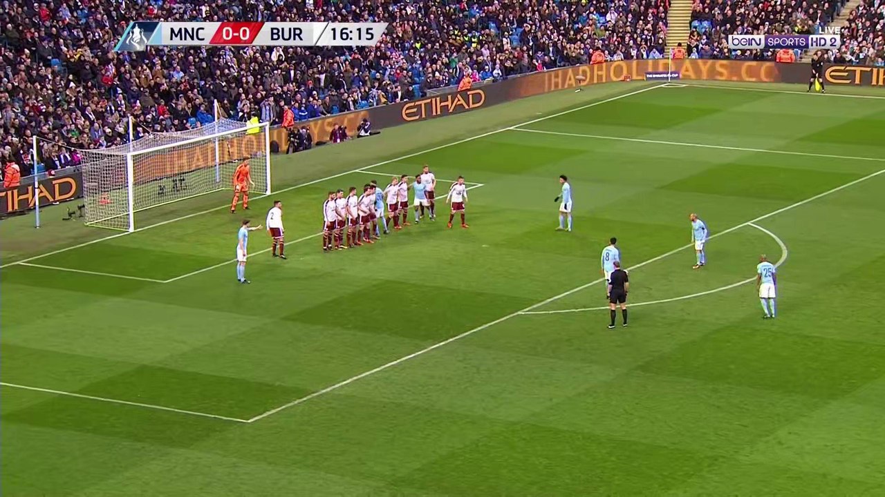 كأس الاتحاد الانكليزي مانشستر سيتي وبيرنلي 6/1/2018 الشوط الاول