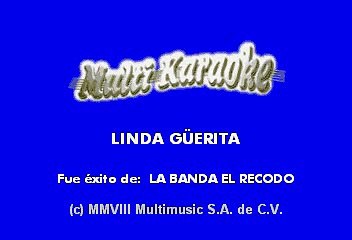 Banda El Recodo - Linda guerita (Karaoke)