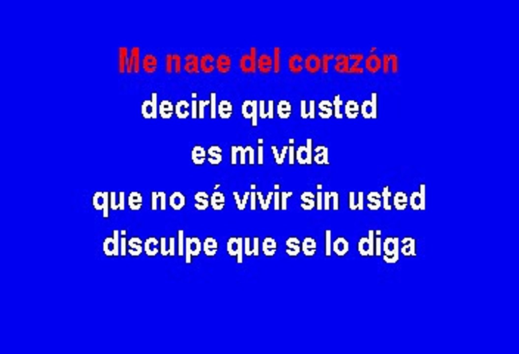 Banda El Recodo - Me nace del corazon (Karaoke)