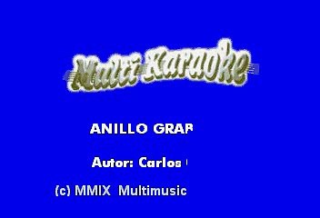 K PAZ DE LA SIERRA - ANILLO GRABADO (KARAOKE)