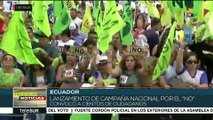 Ecuatorianos se manifiestan por el 