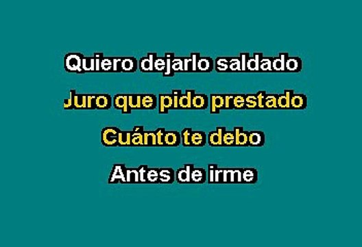 CUANTO TE DEBO - JENNI RIVERA (KARAOKE)