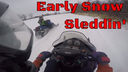 Yamaha Sleddin' Action - Wisconsin Snowmobiling in Mid-December 2017!