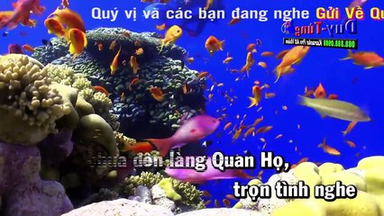 Karaoke - Gửi Về Quan Họ - Nhạc Sống Song Ca Hay Nhất 2018