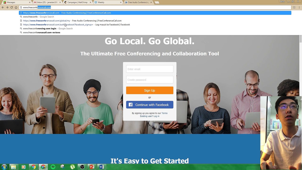 #2 Video 1: Register Freeconferencecall
