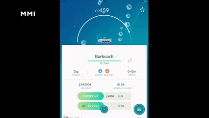 Pokémon Go | Evolving Barboach to Whiscash