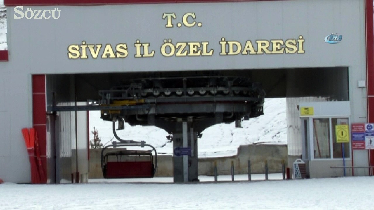 Kış gelmeyen Sivas’ta yapay kar