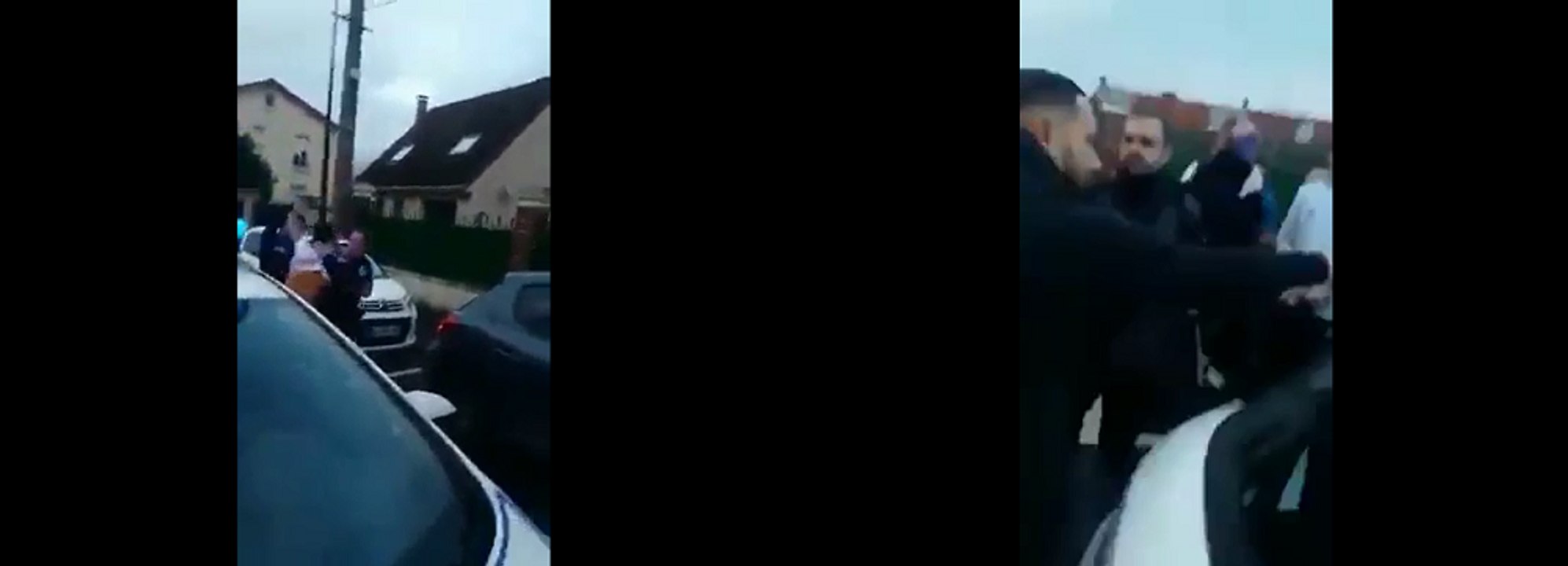 Un jeune reçoit des coups de matraque au visage lors d'une interpellation.