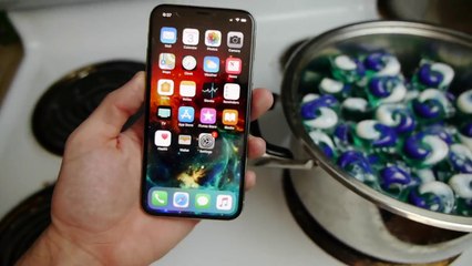 iPhone X vs 100 Tide Pods EXPERIMENT Will it Survive