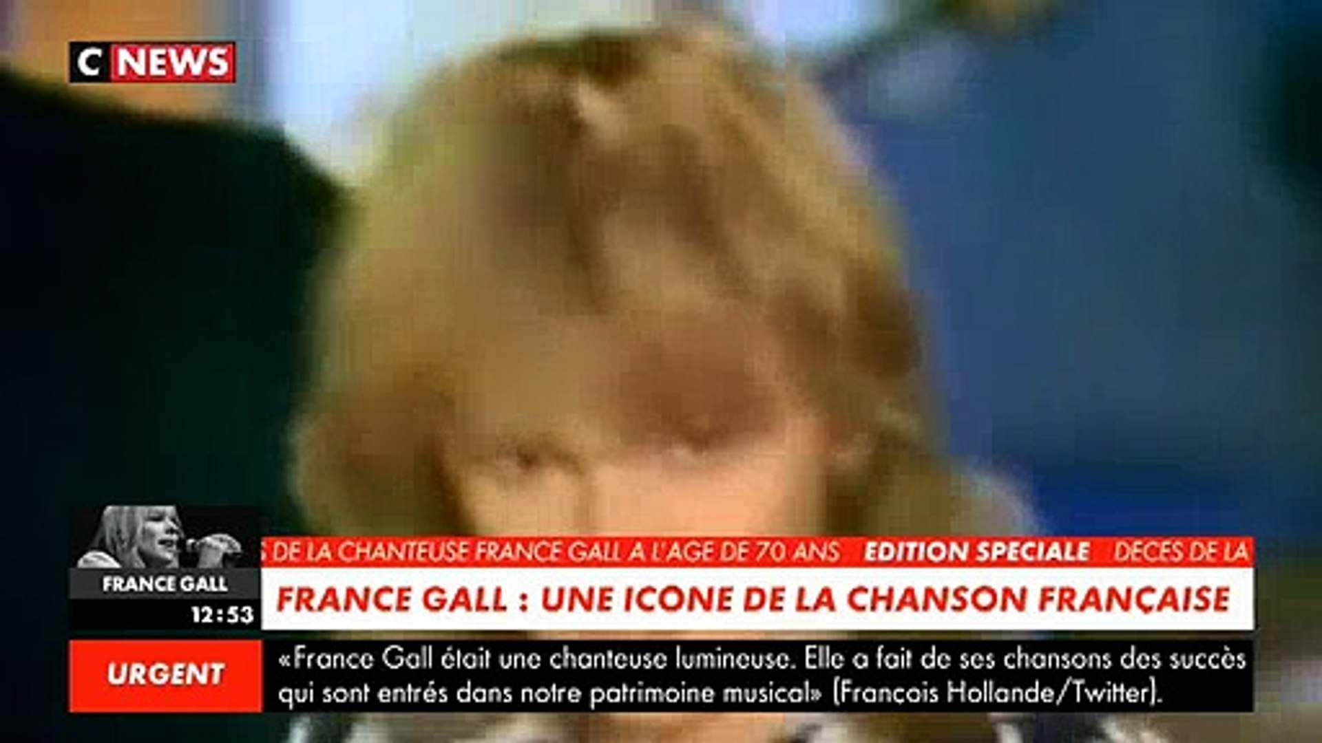 DISPARITION. La chanteuse France Gall est décédée à l'âge de 70 ans