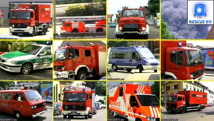 Großbrand Saarbrücken-Weyerbachtal 2006 - Alarmfahrten Einsatzkräfte