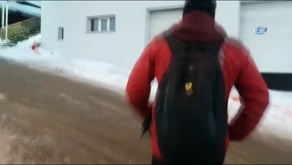 Şelalede mahsur kalan 5 kişi için kurtarma çalışması başlatıldı