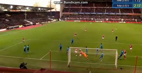 Eric Lichaj GOAL  - Nottingam Forest 1-0 Arsenal 07.01.2018