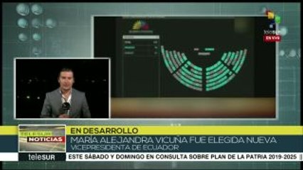 Ecuador: Vicuña. segunda mujer vicepresidenta en la historia del país