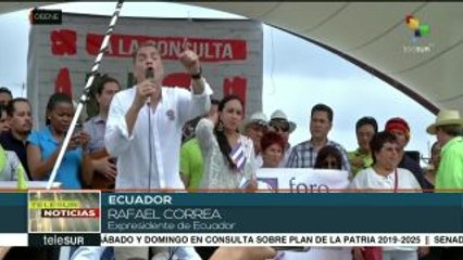Correa inicia recorrido por Ecuador para promover el No en la consulta