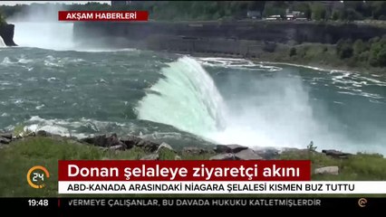 Donan şelaleye ziyaretçi akını