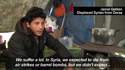 Displaced Syrians in mountainous Quneitra face harsh winter cold