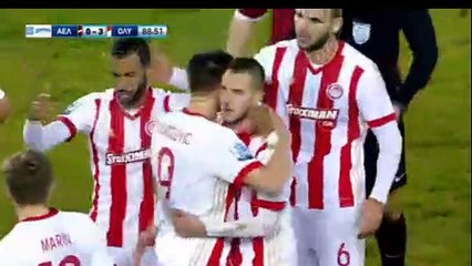 0-3 Uroš Đurđević AMAZING Goal - AEL Larissa 0 -3 Olympiakos Piraeus 07.01.2018
