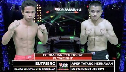 One Pride MMA Fly Weight, Sutrisno VS Apep T Hernawan