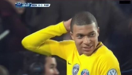 Kylian Mbappe Disallowed Goal HD - Rennes 0-3 PSG 07.01.2018