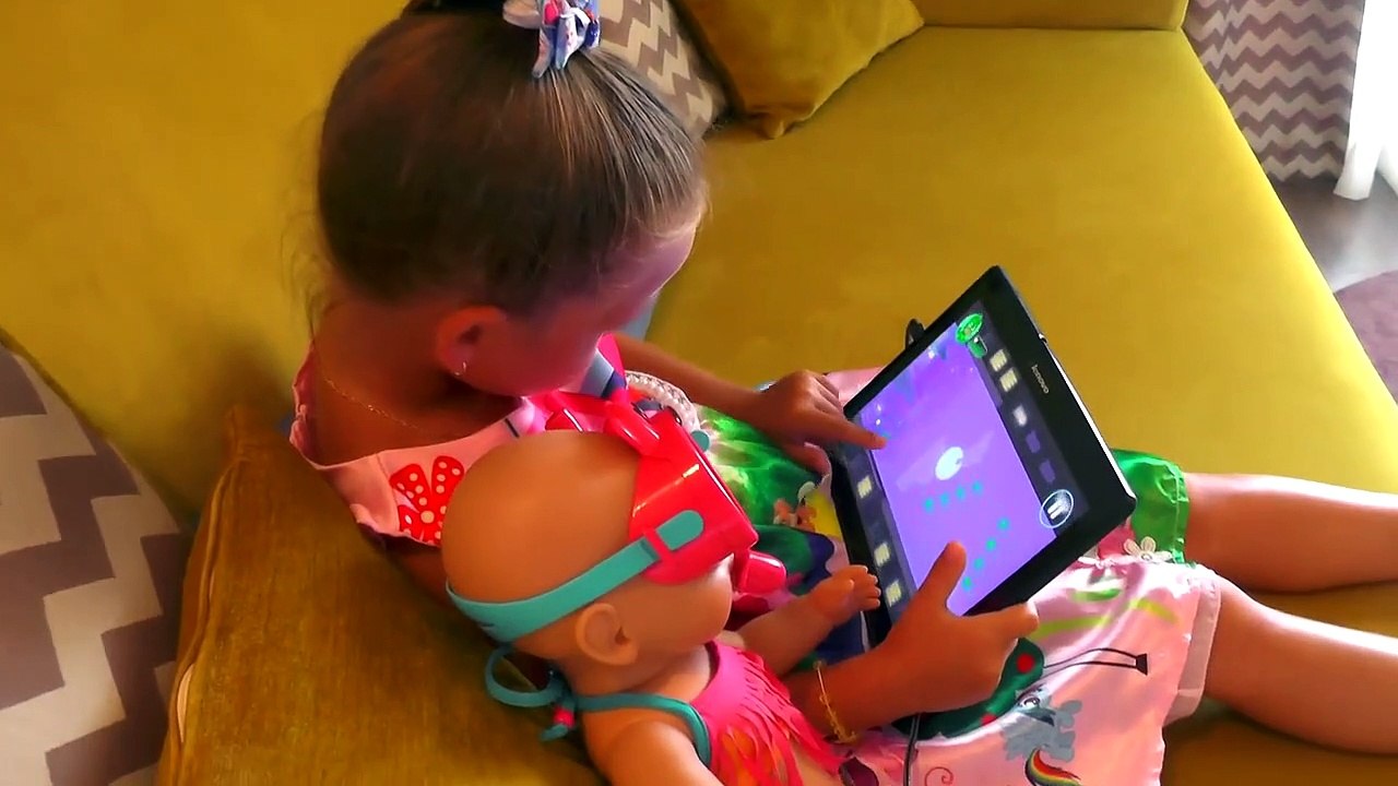 Funny kid Steals Giant Toy in Pool JOHNY JOHNY Yes Papa, nursery rhymes for kids songs Playground-