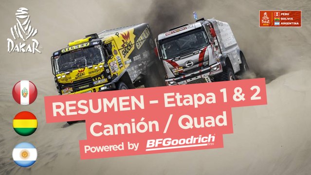 Resumen - Camiones/Cuadriciclos - Etapas 1 & 2 (Pisco / Pisco) - Dakar 2018