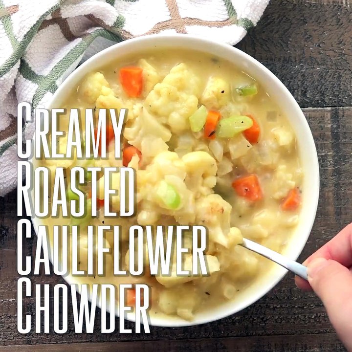 Creamy Roasted Cauliflower Chowder