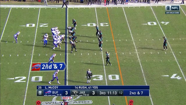 LeSean McCoy finds a seam, spins away from Jalen Ramsey for 25 yards