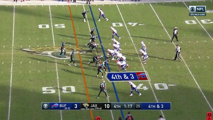 Nathan Peterman scrambles on fourth down to pick up clutch first down