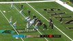 New Orleans Saints linebacker Jonathan Freeny chases down Carolina Panthers quarterback Cam Newton for critical red zone sack