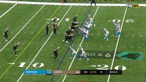 Carolina Panthers quarterback Cam Newton fires third-down TD toss down the seam to tight end Greg Olsen