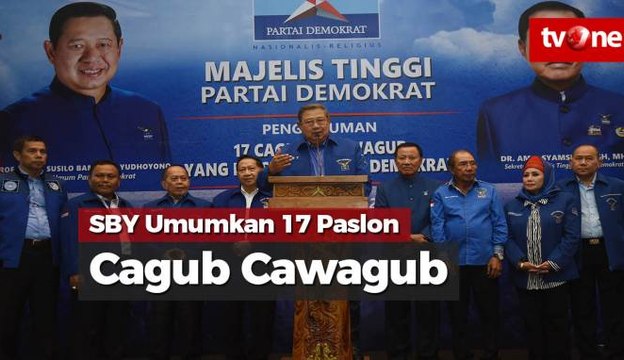 Partai Demokrat Umumkan 17 Nama Paslon Cagub dan Wagub