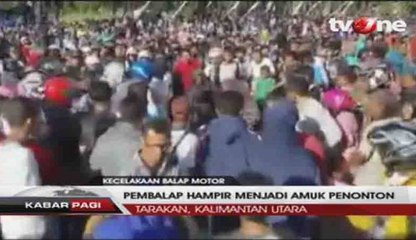 Hilang Kendali, Pembalap Motor Tabrak Penonton