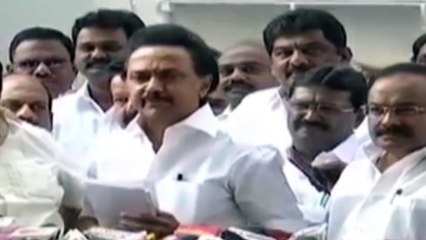 ஆளுநர் உரைக்கு எதிர்ப்பு தெரிவித்து ஸ்டாலின் வெளிநடப்பு- வீடியோ