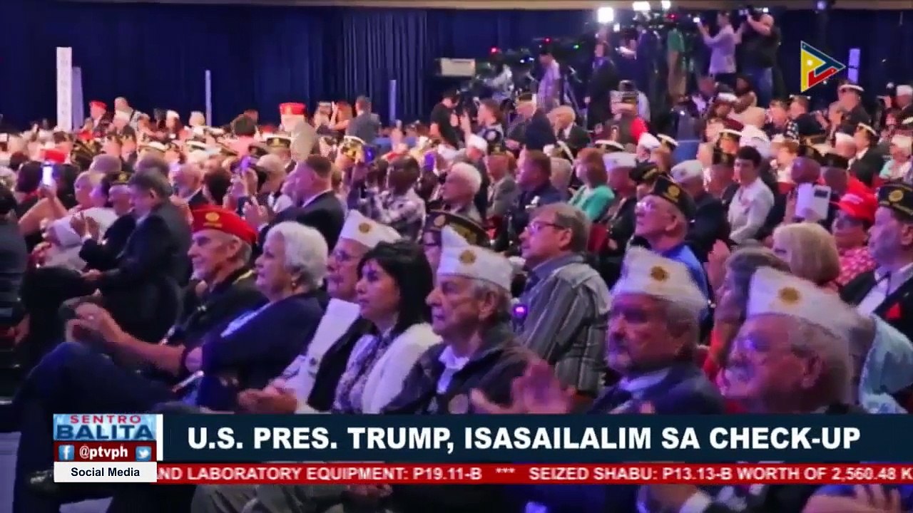 GLOBALITA: U.S. Pres. Trump, isasailalim sa check-up; Dating U.S. astronaut na si John Young, pumanaw na; Pag-inom na al