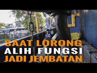 MIRIS! PINTU AIR ALIH FUNGSI JADI JEMBATAN