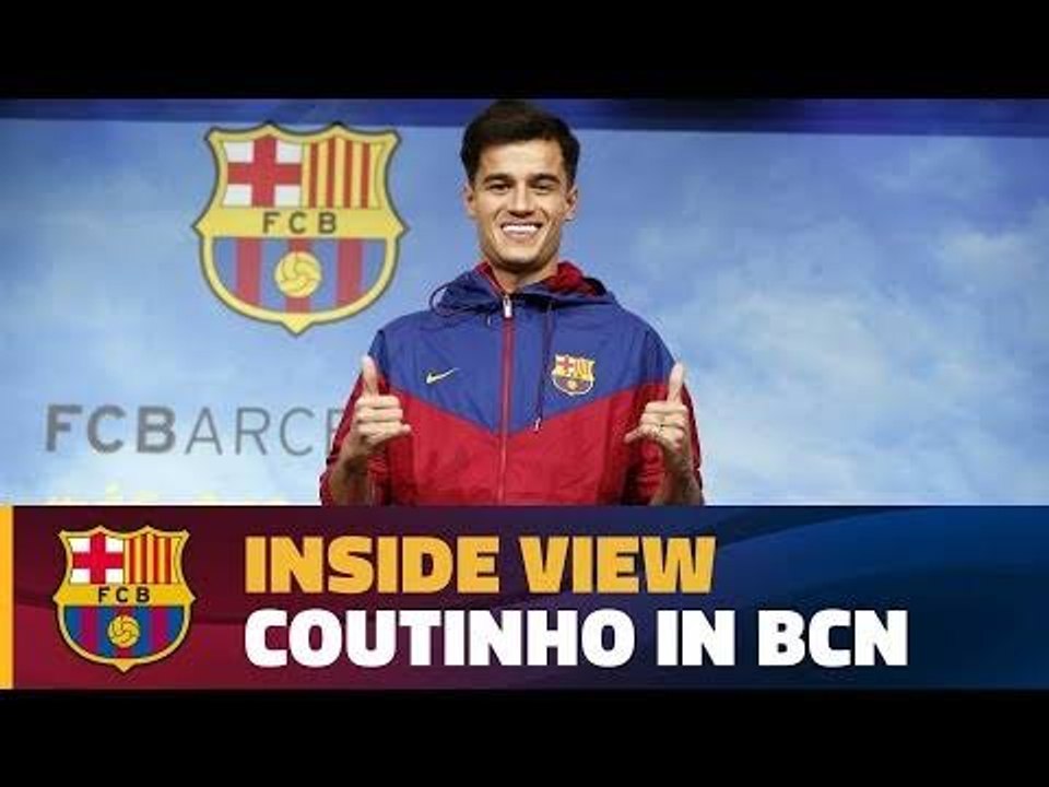 BEHIND THE SCENES] Coutinho's first day at Barça