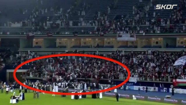 Gulf Cup finalinde cam bariyer çöktü facianın eşiğinden dönüldü!